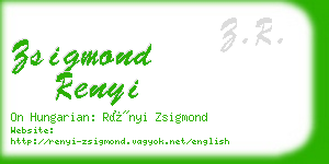 zsigmond renyi business card
